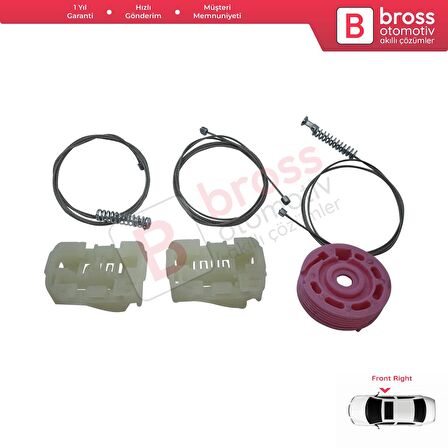 Hyundai I30 MK1 FD 2007-2012 5-Kapı 824812L001 İçin Elektrikli Ön Sağ Cam Kriko Tamir Seti