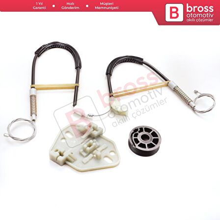 Ford Escort MK6 1995-2002 Orion MK3 4/5 Kapı 91ABA23200 İçin Elektrikli Ön Sağ Cam Kriko Tamir Seti