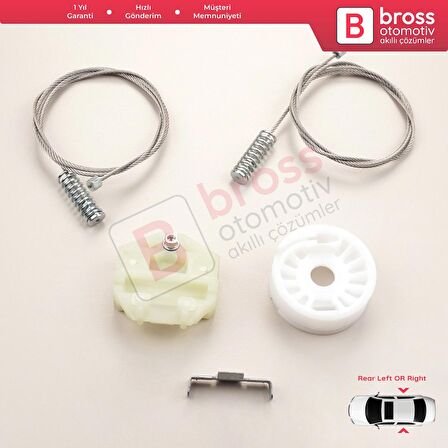 Saab 9-3 MK1 YS3D 1998-2003 900 NG 1994-1998 5-Kapı HB İçin Arka Sağ veya Sol Cam Kriko Tamir Seti