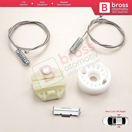 Saab 9-3 MK1 YS3D 1998-2003 900 NG 1994-1998 5-Kapı HB İçin Arka Sağ veya Sol Cam Kriko Tamir Seti