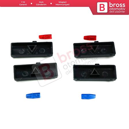 BMW X5 E53 E39 64116915812 İçin 4 Adet Klima Kontrol Isı Sıcaklık Arttırma Azaltma Düğme Kapak Seti