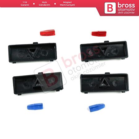 BMW X5 E53 E39 64116915812 İçin 4 Adet Klima Kontrol Isı Sıcaklık Arttırma Azaltma Düğme Kapak Seti