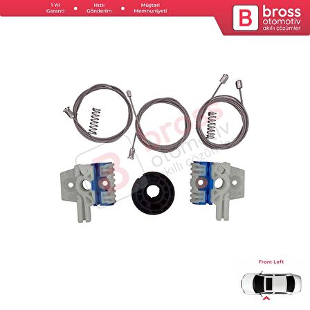 VW Golf MK6 A6 5K 5K1 AJ5 2008-20014 5-Kapı 5K0837461 İçin Elektrikli Ön Sol Cam Kriko Tamir Seti