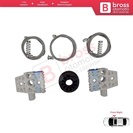 VW Golf MK6 A6 5K 5K1 AJ5 2008-20014 5-Kapı 5K0837462 İçin Elektrikli Ön Sağ Cam Kriko Tamir Seti