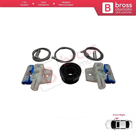 VW Golf MK6 A6 5K 5K1 AJ5 2008-20014 5-Kapı 5K0837462 İçin Elektrikli Ön Sağ Cam Kriko Tamir Seti