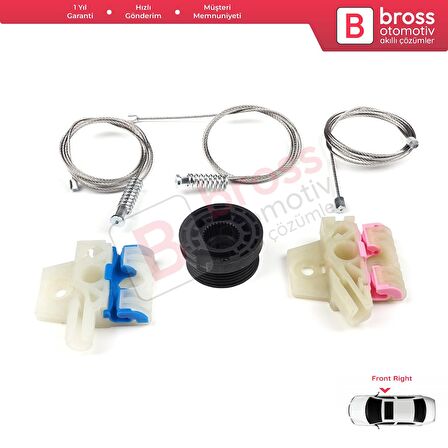 VW Golf MK7 2014 İçin Sağ Ön Cam Mekanizması Tamir Takımı