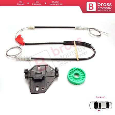 VW Transporter T4 Eurovan Caravelle 1990-2003 7D0959801 İçin Elektrikli Ön Sol Cam Kriko Tamir Seti
