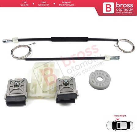 Skoda Fabia MK2 5J MG 542 545 2006-2014 5-Kapı 5J1837402 İçin Elektrikli Ön Sağ Cam Kriko Tamir Seti