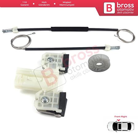 Skoda Fabia MK2 5J MG 542 545 2006-2014 5-Kapı 5J1837402 İçin Elektrikli Ön Sağ Cam Kriko Tamir Seti