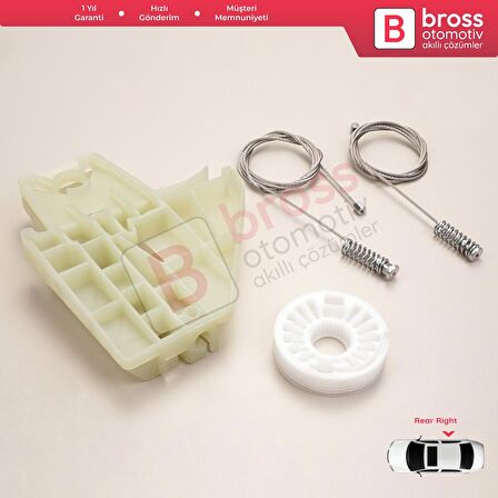 Skoda Octavia MK2 A5 1Z 2004-2013 4/5-Kapı 1Z0839656 İçin Elektrikli Arka Sağ Cam Kriko Tamir Seti
