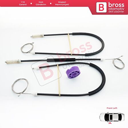 Seat Toledo MK3 2004-2009 Altea 5P1 XL 5P5 5P8 İçin Elektrikli Ön Sol Kapı Cam Kriko Tamir Seti