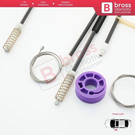 Seat Toledo MK3 2004-2009 Altea 5P1 XL 5P5 5P8 İçin Elektrikli Ön Sol Kapı Cam Kriko Tamir Seti