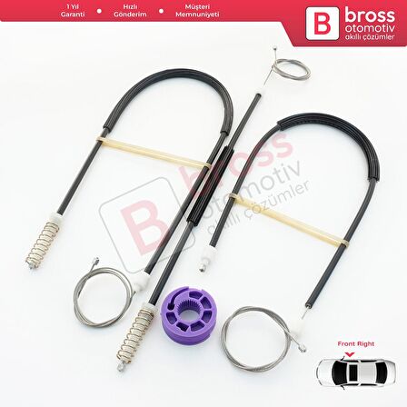 Seat Toledo MK3 2004-2009 Altea 5P1 XL 5P5 5P8 İçin Elektrikli Ön Sağ Kapı Cam Kriko Tamir Seti