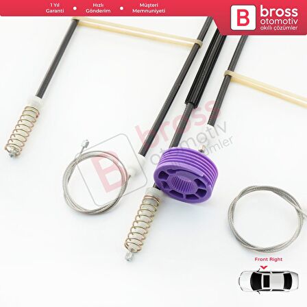 Seat Toledo MK3 2004-2009 Altea 5P1 XL 5P5 5P8 İçin Elektrikli Ön Sağ Kapı Cam Kriko Tamir Seti