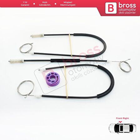 Seat Toledo MK3 2004-2009 Altea 5P1 XL 5P5 5P8 İçin Elektrikli Ön Sağ Kapı Cam Kriko Tamir Seti