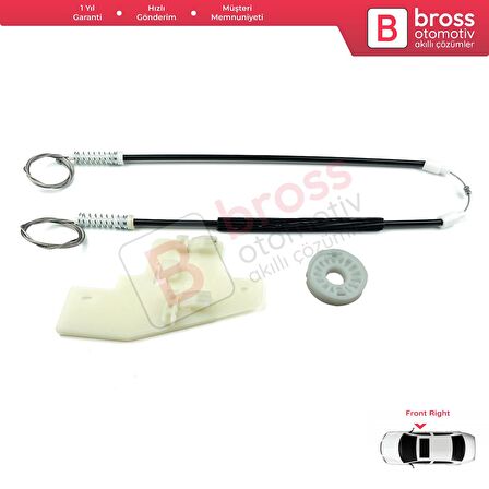 Peugeot 407 6E 6D 2004-2011 4/5 Kapı 9644893480 İçin Elektrikli Ön Sağ Cam Kriko Tamir Seti