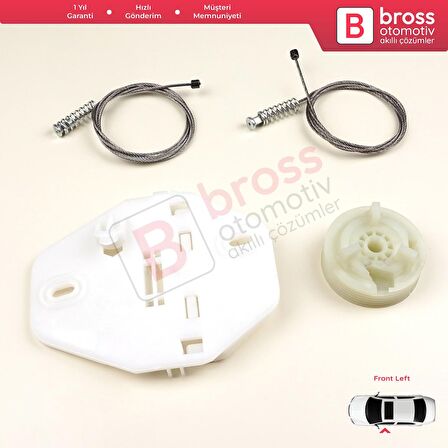 Renault Dacia Logan MK1 LS FS KS US 2004-2012 8200901099 İçin Elektrikli Ön Sol Cam Kriko Tamir Seti