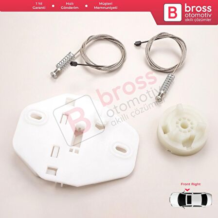 Renault Dacia Logan MK1 LS FS KS US 2004-2012 8200901102 İçin Elektrikli Ön Sağ Cam Kriko Tamir Seti