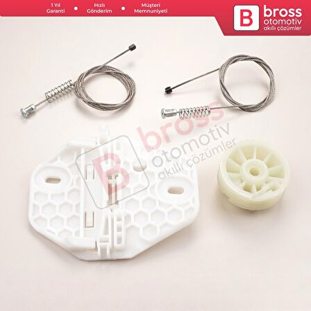 Renault Clio MK2 BB CB Thalia MK1 LB Symbol MK1 7700434304 İçin Sağ Arka Cam Kriko Seti