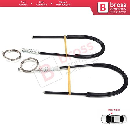 Renault Master MK3 Opel Movano B Nissan NV400 X62 Interstar 807200008R İçin Sağ Kapı Cam Kriko Seti