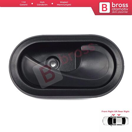 Dacia İçin Ön veya Arka Sağ İç Kapı Siyah Açma Kolu