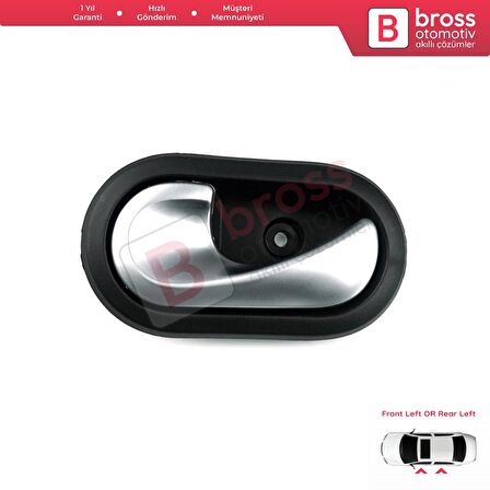 Dacia Dokker Lodgy Duster Sandero Logan İçin Sol İç Kapı Açma Kolu Krom Renk 8200735219