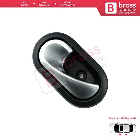 Dacia Dokker Lodgy Duster Sandero Logan İçin Sol İç Kapı Açma Kolu Krom Renk 8200735219