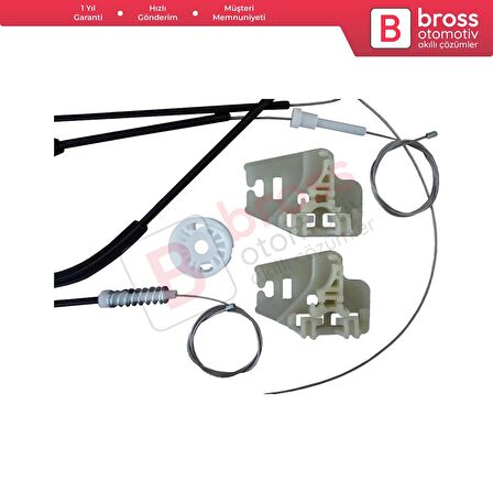 BMW 3 Serisi E46 1998-2001 4/5 Kapı Makyajsız Kasa 51337020660 İçin Ön Sağ Kapı Cam Kriko Tamir Seti