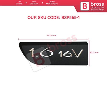 Renault Megane MK2 Scenic MK2 için Sol Taraf Siyah 1.6 16V Monogram Amblemi Yazısı 8200209130