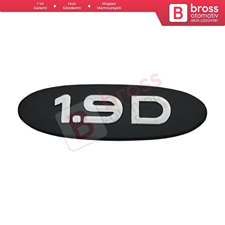 Renault Kangoo 1998-2007 için Siyah 1.9D Amblemi Monogram Yazısı 8200120852