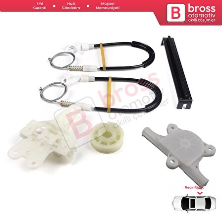 Nissan Terrano MK2 R20 1992-2007 827008F300 İçin Elektrikli Arka Sağ Cam Kriko Tamir Seti