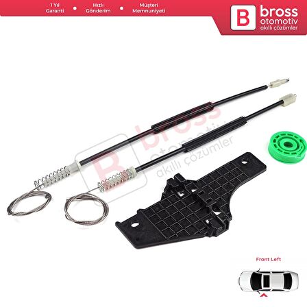 Peugeot 307 3A/C 3E 3H 2001-2008 4/5 Kapı 9634456980 İçin Ön Sol Kapı Cam Kriko Tamir Seti