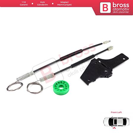 Peugeot 307 3A/C 3E 3H 2001-2008 4/5 Kapı 9634456980 İçin Ön Sol Kapı Cam Kriko Tamir Seti