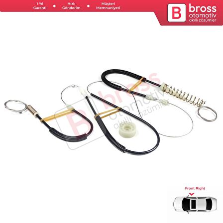 VW EOS 1F7 1F8 2006-2015 2-Kapı Coupe Convertible 1Q0837462 İçin Elektrikli Sağ Cam Kriko Tamir Seti