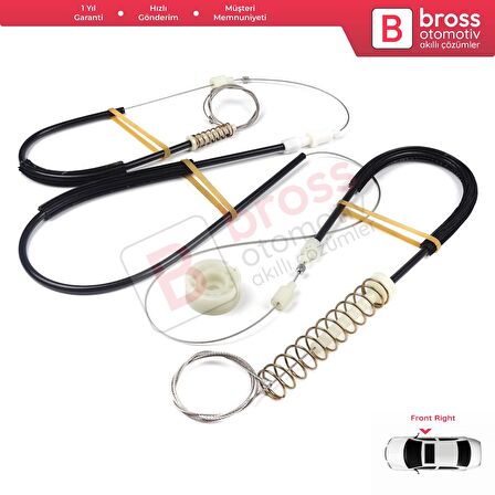 VW EOS 1F7 1F8 2006-2015 2-Kapı Coupe Convertible 1Q0837462 İçin Elektrikli Sağ Cam Kriko Tamir Seti