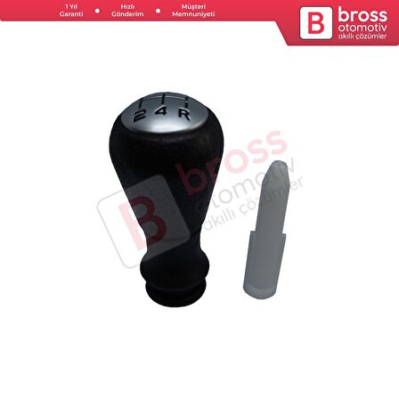 Peugeot 106 206 306 406 İçin Vites Topuzu Adaptör 2403AP Siyah Mat Krom