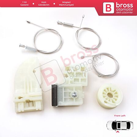 Hyundai I30 MK2 GD GDE 2011-2017 5-Kapı 82471A6000 İçin Elektrikli Ön Sol Kapı Cam Kriko Tamir Seti