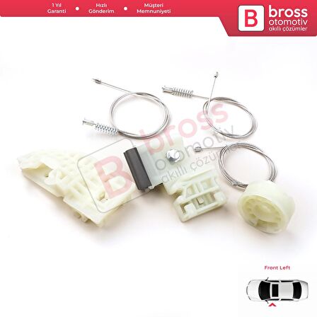 Hyundai I30 MK2 GD GDE 2011-2017 5-Kapı 82471A6000 İçin Elektrikli Ön Sol Kapı Cam Kriko Tamir Seti