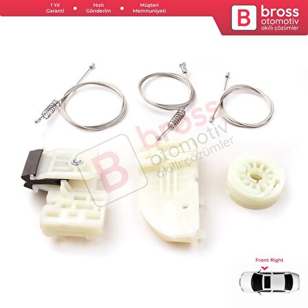 Hyundai I30 MK2 GD GDE 2011-2017 5-Kapı 82481A6000 İçin Elektrikli Ön Sağ Kapı Cam Kriko Tamir Seti