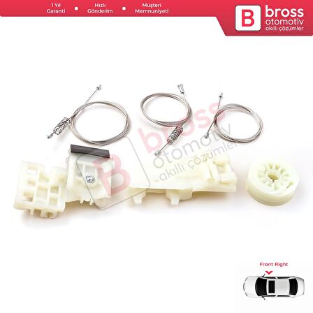 Hyundai I30 MK2 GD GDE 2011-2017 5-Kapı 82481A6000 İçin Elektrikli Ön Sağ Kapı Cam Kriko Tamir Seti