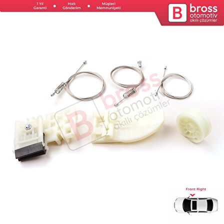 Hyundai I30 MK2 GD GDE 2011-2017 5-Kapı 82481A6000 İçin Elektrikli Ön Sağ Kapı Cam Kriko Tamir Seti