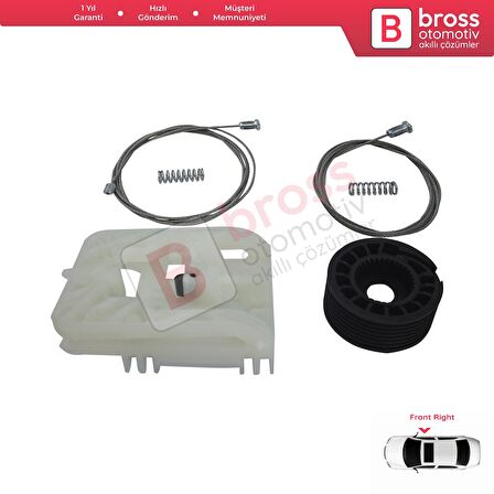 Ford Transit Custom Tourneo MK1 V362 F3 FY FZ 2012-2023 İçin Elektrikli Ön Sağ Cam Kriko Tamir Seti