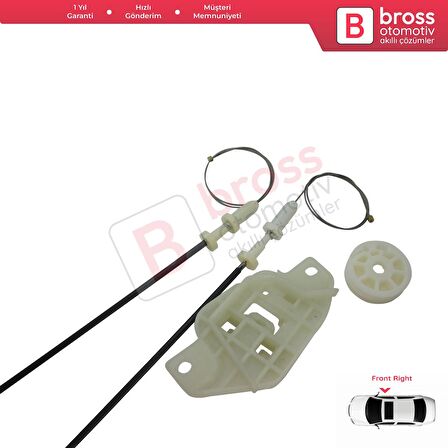 Hyundai Starex H-1 Grand MK2 TQ 2007–2024 824044H010 İçin Elektrikli Ön Sağ Cam Kriko Tamir Seti