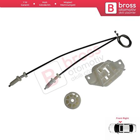 Hyundai Starex H-1 MK1 A1 1997-2007 824024A000 İçin Elektrikli Ön Sağ Cam Kriko Tamir Seti