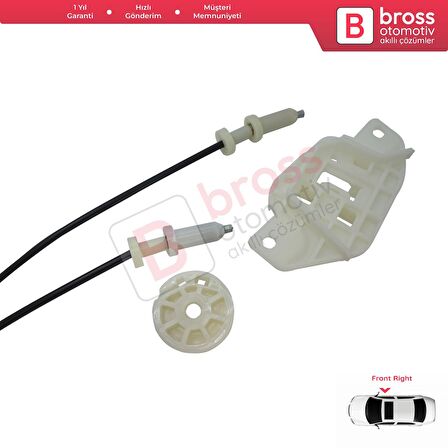 Hyundai Starex H-1 MK1 A1 1997-2007 824024A000 İçin Elektrikli Ön Sağ Cam Kriko Tamir Seti