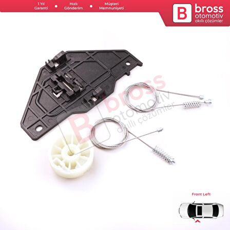 Citroen C3 MK2 SC A51 2009-2016 5-Kapı 9813093280 İçin Elektrikli Ön Sol Cam Kriko Tamir Seti