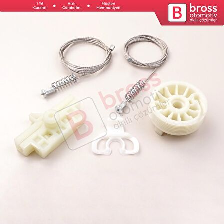 Fiat Abarth Punto Grande Evo MK3 199 2005-2024 51723316 İçin Elektrikli Ön Sol Cam Kriko Tamir Seti