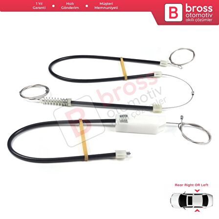 Mercedes CLS Class C219 W219 2004-2011 A2197300746 A2197300846 İçin Arka Cam Kriko Tamir Seti