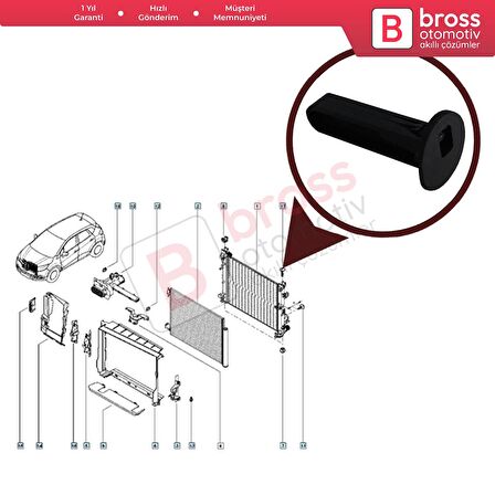 Dacia Duster Dokker Lodgy için Radyatör Pimi 214450001R