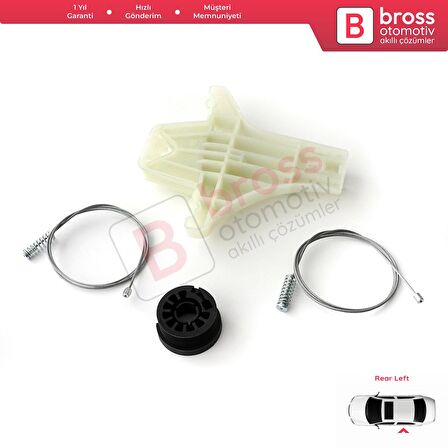 VW Golf MK6 A6 5K 5K1 AJ5 2008-20014 5-Kapı 5K4839461 İçin Elektrikli Arka Sol Cam Kriko Tamir Seti